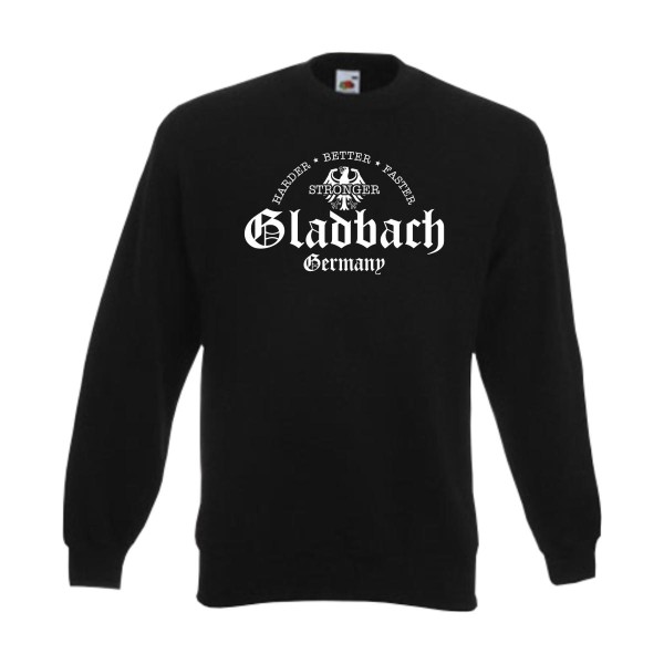 Gladbach Sweatshirt, harder better faster stronger (SFU07-29c)