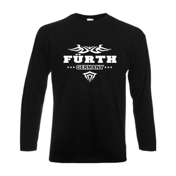 Fürth Longsleeve, Städteshirt mit Tribal (SFU09-07b)