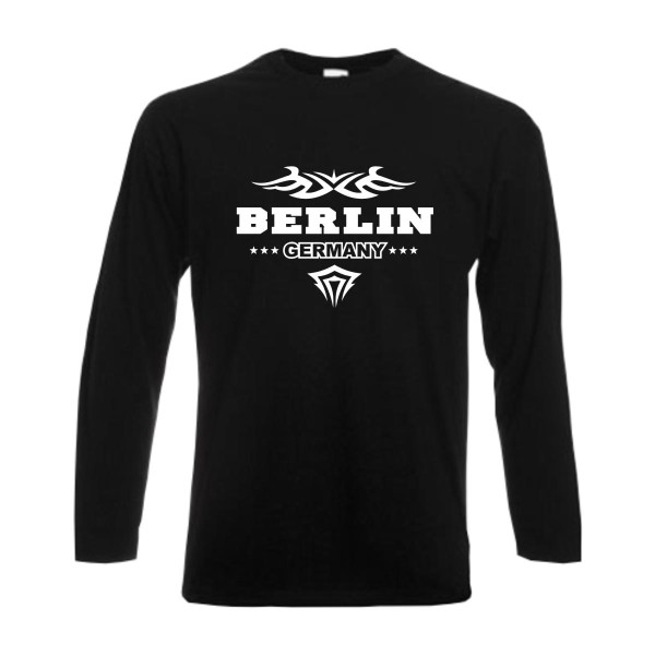 Berlin Longsleeve, Städteshirt mit Tribal (SFU09-08b)