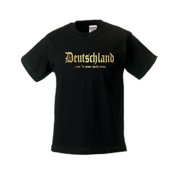 Kinder T-Shirt DEUTSCHLAND, never walk alone, S - 6XL (WMS01-01f)