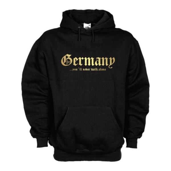 Kapuzensweat GERMANY, never walk alone, S - 6XL (WMS01-02d)