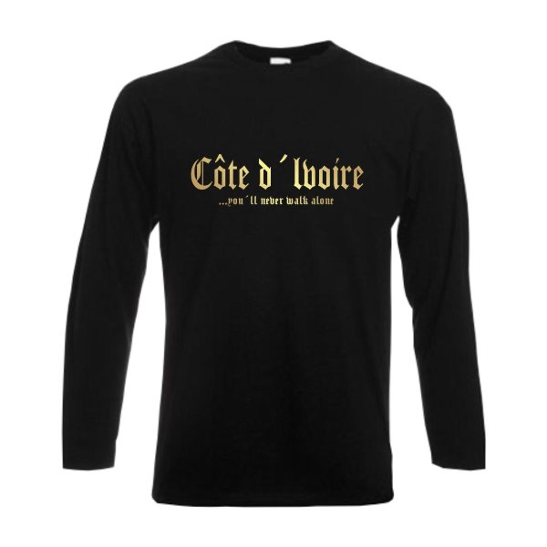 Longsleeve ELFENBEINKÜSTE, never walk alone, S - 6XL (WMS01-18b)