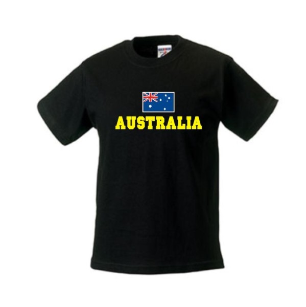 Kinder T-Shirt AUSTRALIEN (Australia), Flagshirt, Ländershirt (WMS02-10f)