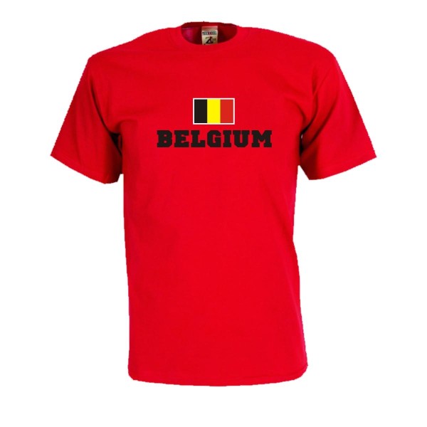 T-Shirt BELGIEN (Belgium), Flagshirt, Fanshirt S - 5XL (WMS02-11a)