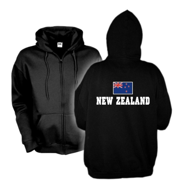 Kapuzenjacke NEUSEELAND (New Zealand), Flagshirt, Hoodie S-6XL (WMS02-40e)