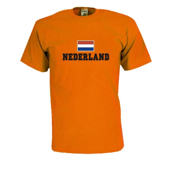 T-Shirt NIEDERLANDE (Nederland), Flagshirt, Fanshirt S - 5XL (WMS02-41a)