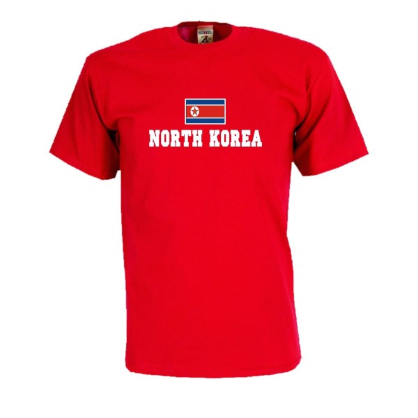 T-Shirt NORDKOREA (North Korea), Flagshirt, Fanshirt S - 5XL (WMS02-43a)