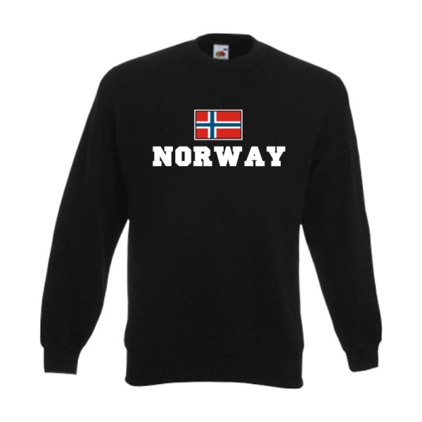 Sweatshirt NORWEGEN (Norway), Flagshirt, Fanshirt S - 6XL (WMS02-44c)