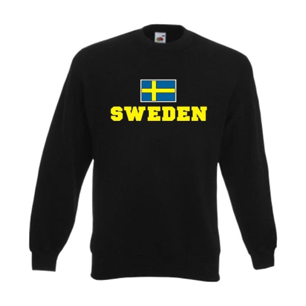 Sweatshirt SCHWEDEN (Sweden), Flagshirt, Fanshirt S - 6XL (WMS02-55c)