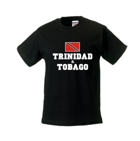 Kinder T-Shirt TRINIDAD & TOBAGO, Flagshirt, Ländershirt (WMS02-65f)