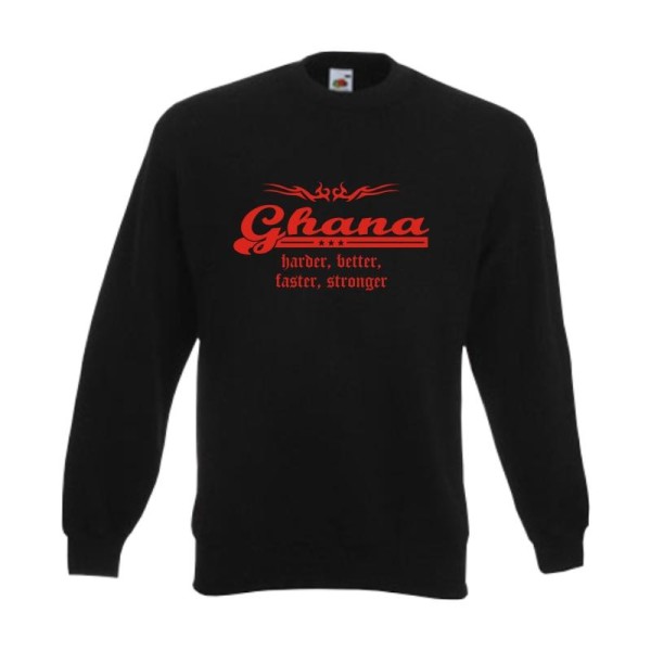 Sweatshirt GHANA harder better faster stronger (WMS07-22c)