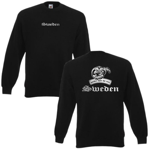 Sweatshirt SCHWEDEN (Sweden) harder than the rest, S - 6XL (WMS08-55c)