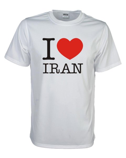 T-Shirt, I love IRAN, Länder Fanshirt S-5XL (WMS11-26)