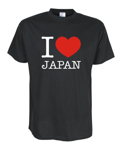 T-Shirt, I love JAPAN, Länder Fanshirt S-5XL (WMS11-31)