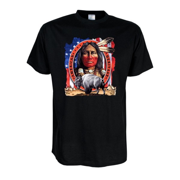 Fun T-Shirt American Heritage, Indianer Funshirt