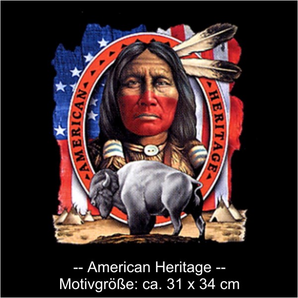Fun T-Shirt American Heritage, Indianer Funshirt S-6XL (AIM00124)