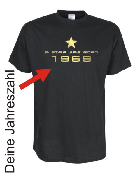 A star was born, Fun T-Shirt in Übergrößen 3XL bis 12XL