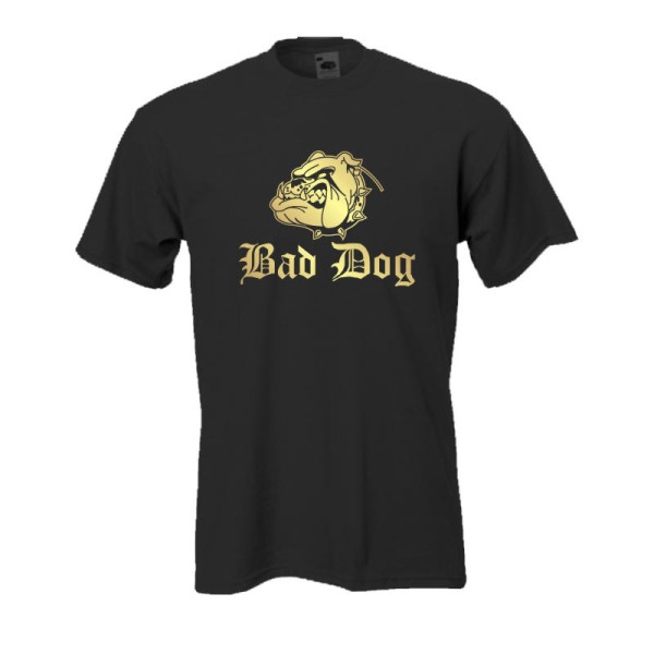 Bad Dog schwarzes Fun T-Shirt (BL044)