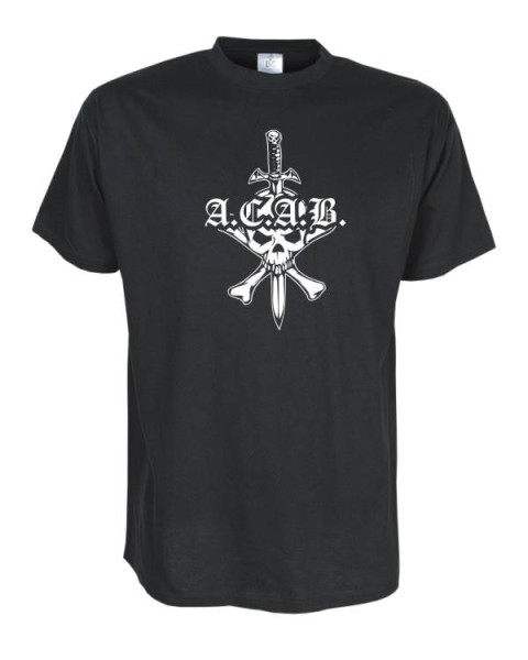 A.C.A.B. acab skull, Fun T-Shirt in Übergrößen 3XL bis 12XL