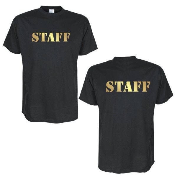 Staff - schwarzes Fun T-Shirt (BL067)