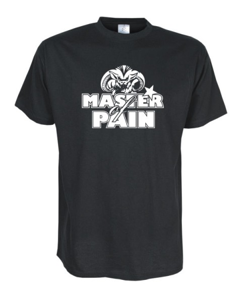 Master of pain, Fun T-Shirt in Übergrößen 3XL bis 12XL