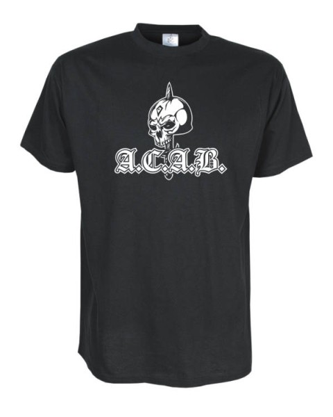A.C.A.B. acab skull, Fun T-Shirt in Übergrössen