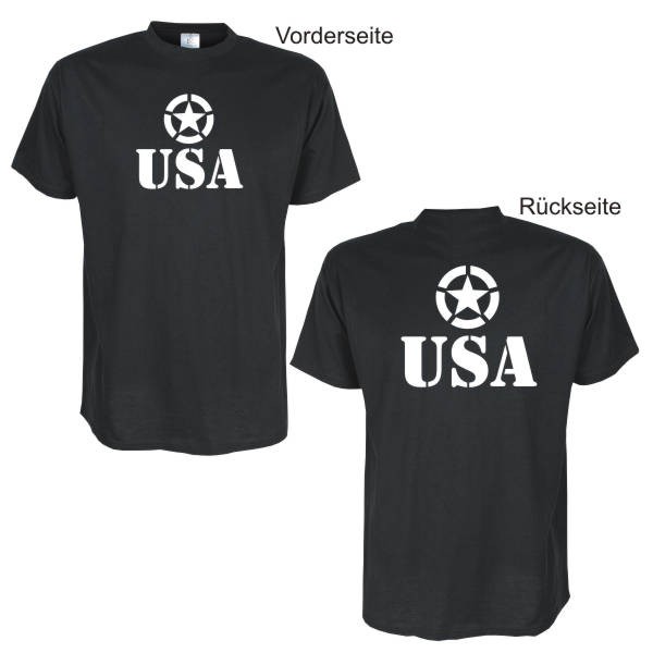 USA allied star, Fun T-Shirt in Übergrößen 3XL bis 12XL