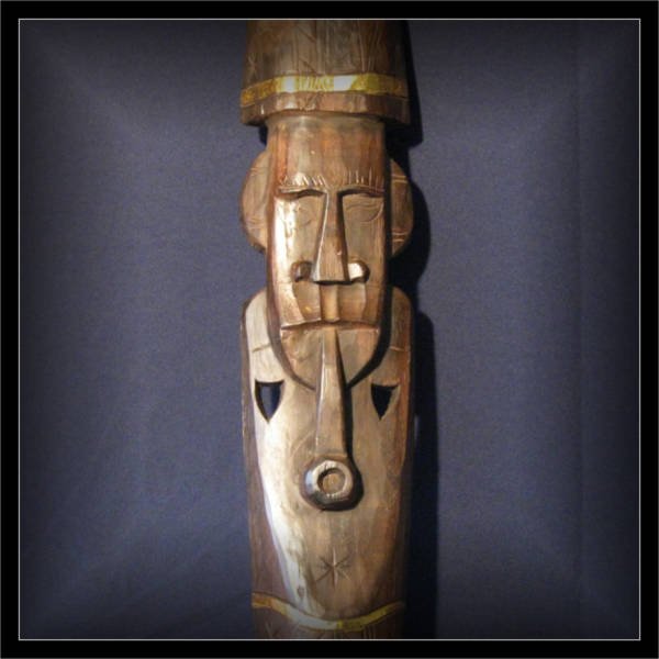 Wandmaske SMOKER, 100cm, Bali, Schnitzerei (MA-AS-001)