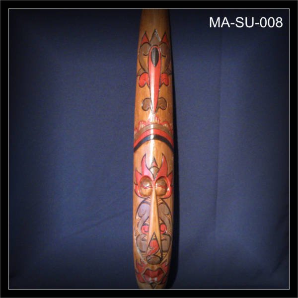 Maori Wandmaske 100cm, Holz, beige-bunt  (MA-SU-008)