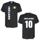 T-Shirt IRLAND Länder Flagshirt mit Rückennummer (WMS03-27a)